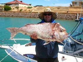 Fishing - 19.5kg snapper caught off Wallaroo SA